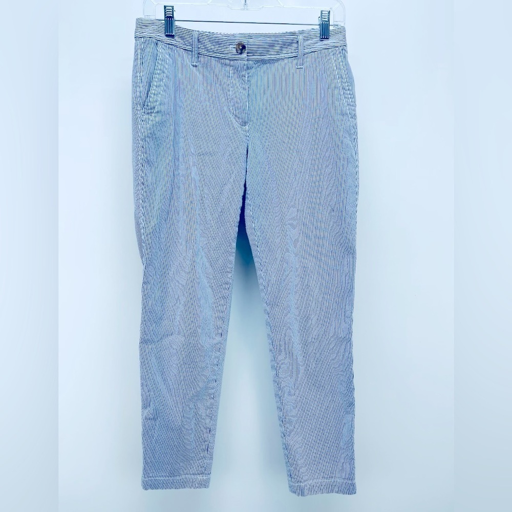 Talbots Pants Size 2P Women’s Striped Girls Friend  Blue/White Chino
